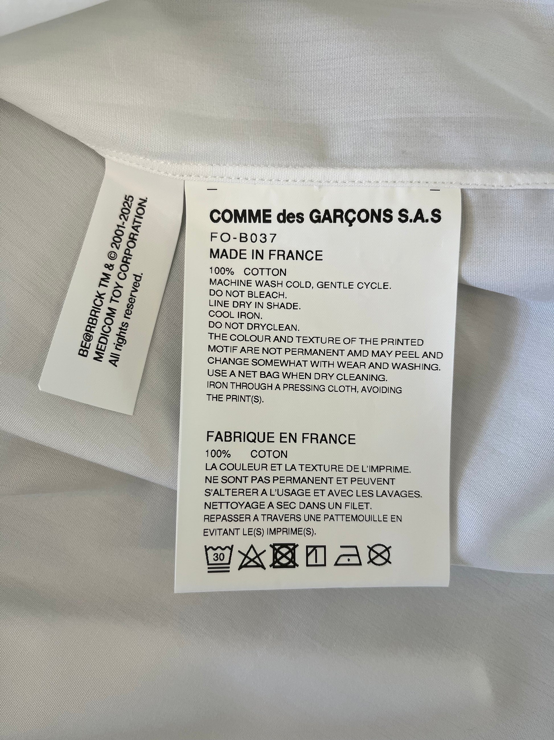 COMME des GARÇONS SHIRT × BE@RBRICK 2025 Spring/Summer Digital Print Shirt