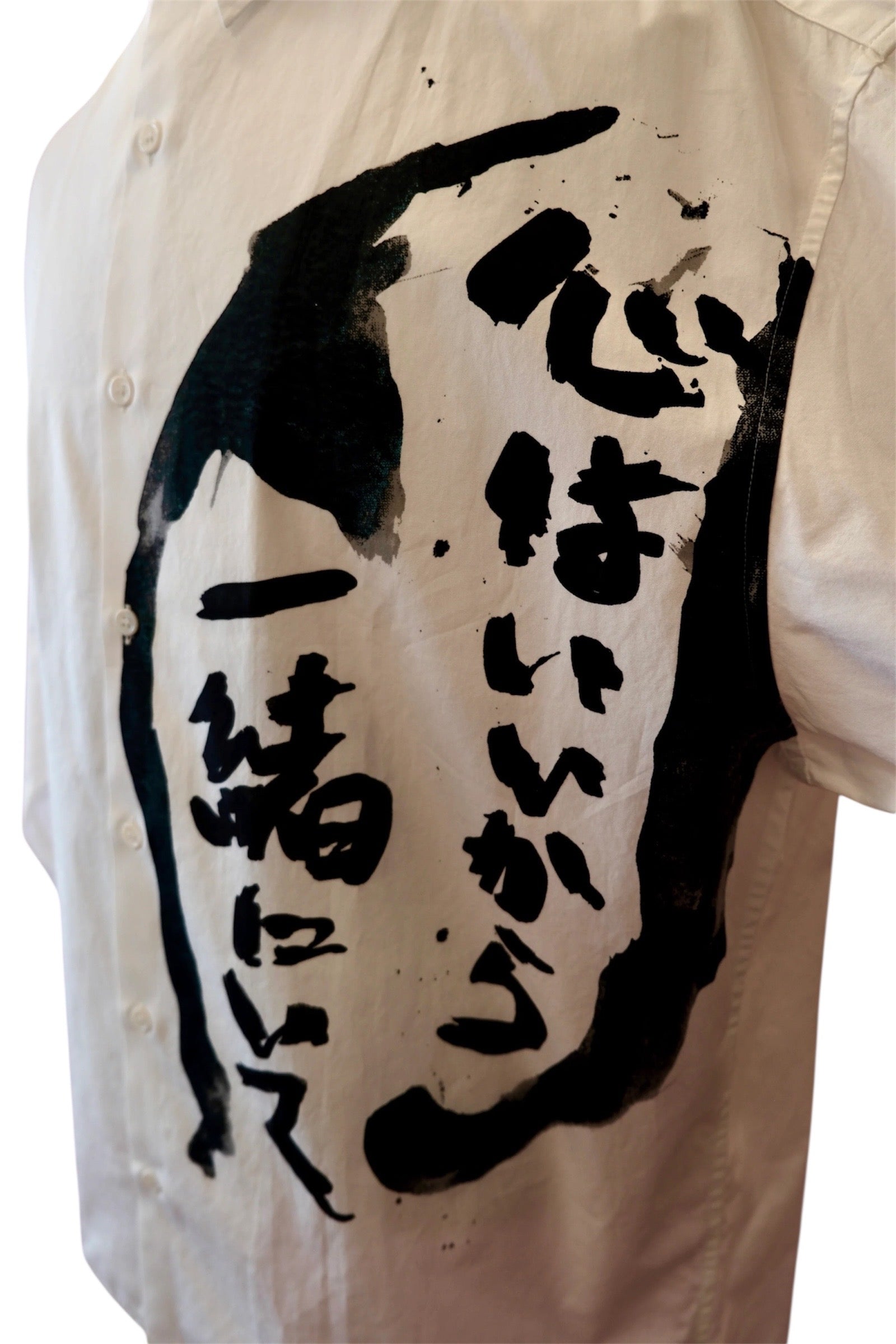 BLACK Scandal Yohji Yamamoto Calligraphy Print Shirt