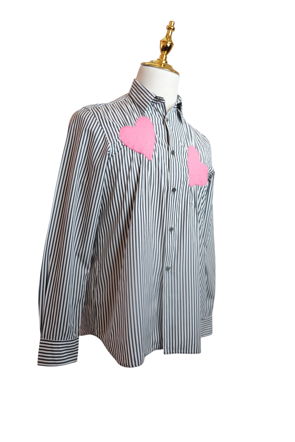 Comme des Garçons SHIRT 2002 Autumn/Winter Pink Heart Stripe Shirt