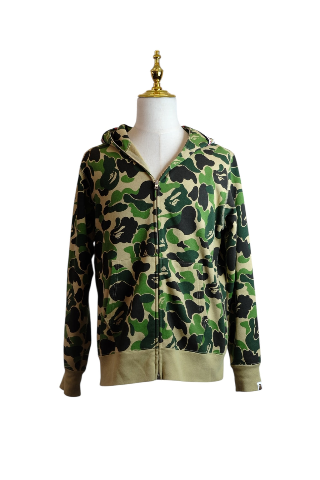 A BATHING APE CAMO SEPARATE SHARK FULL ZIP HOODIE L