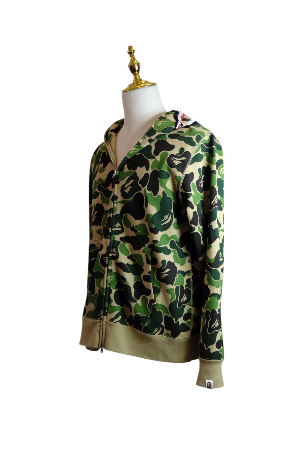 A BATHING APE CAMO SEPARATE SHARK FULL ZIP HOODIE L