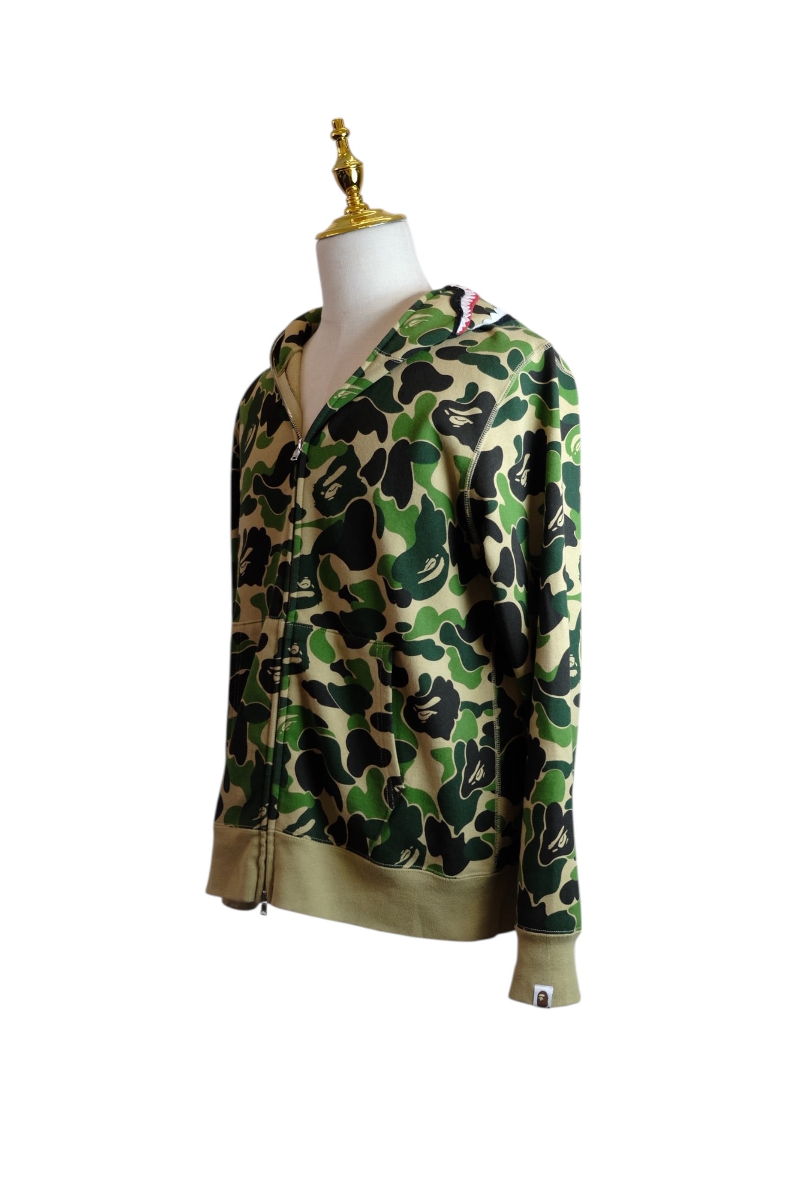 A BATHING APE CAMO SEPARATE SHARK FULL ZIP HOODIE L
