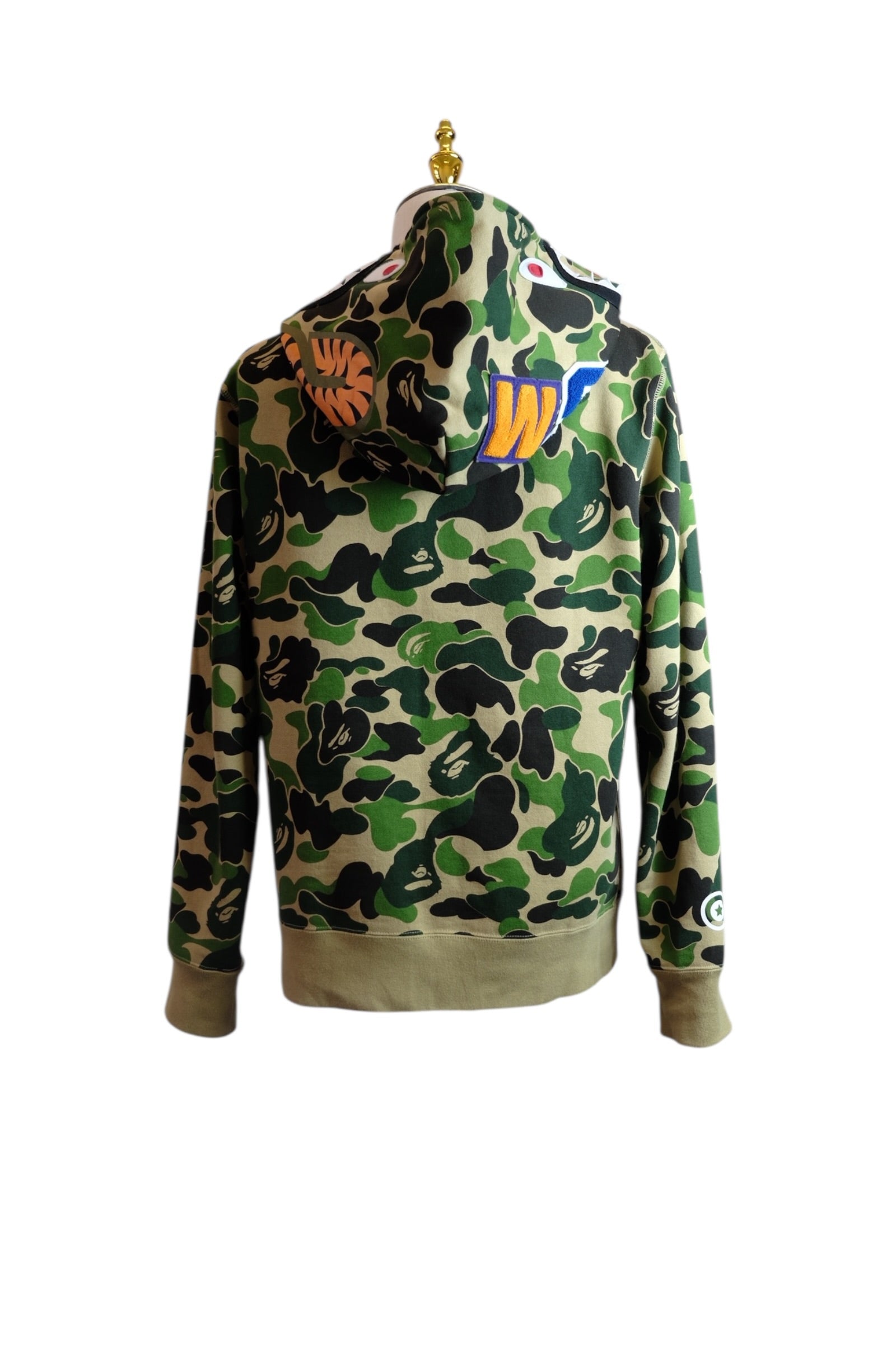 A BATHING APE CAMO SEPARATE SHARK FULL ZIP HOODIE L