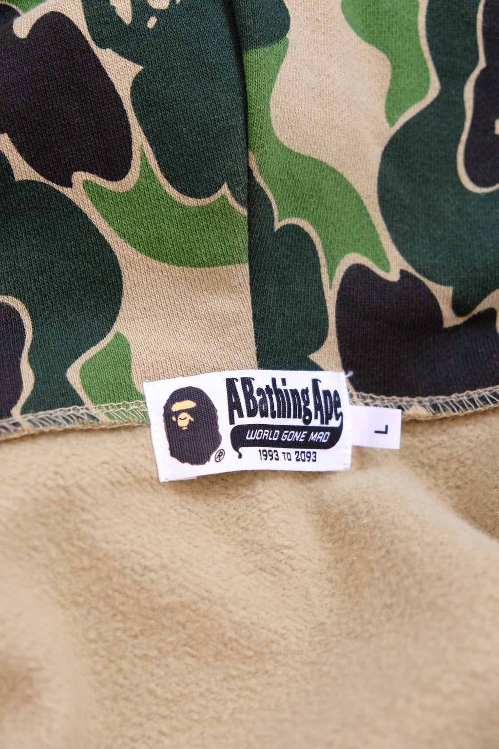 A BATHING APE CAMO SEPARATE SHARK FULL ZIP HOODIE L
