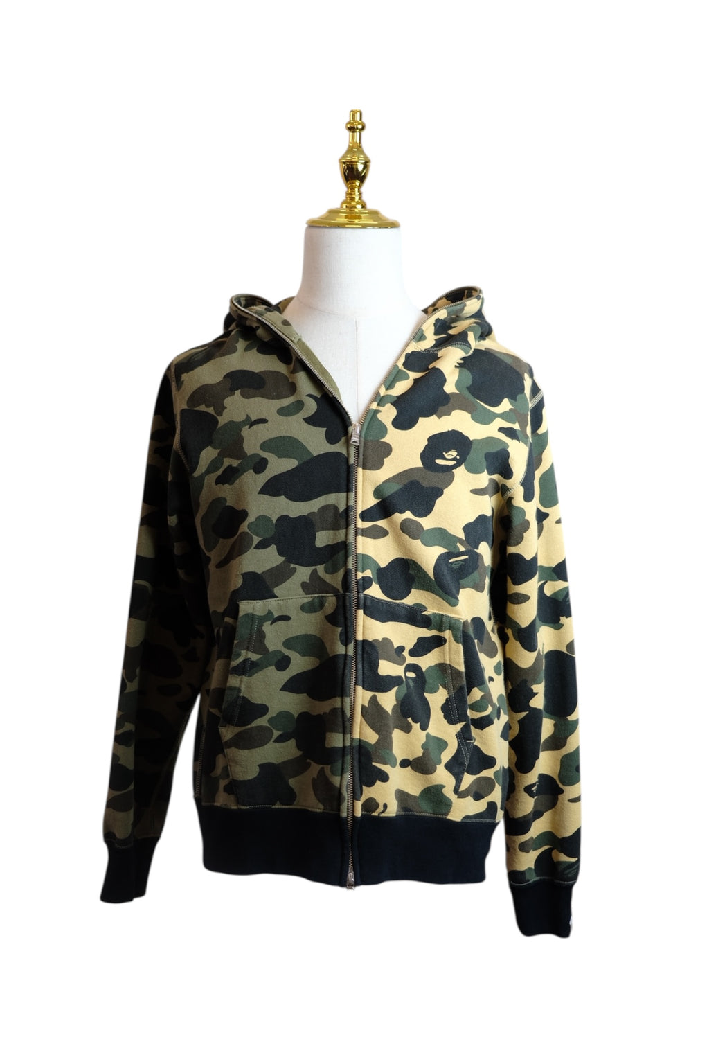 A BATHING APE 1st Camo Half Bape Full Zip Hoodie L