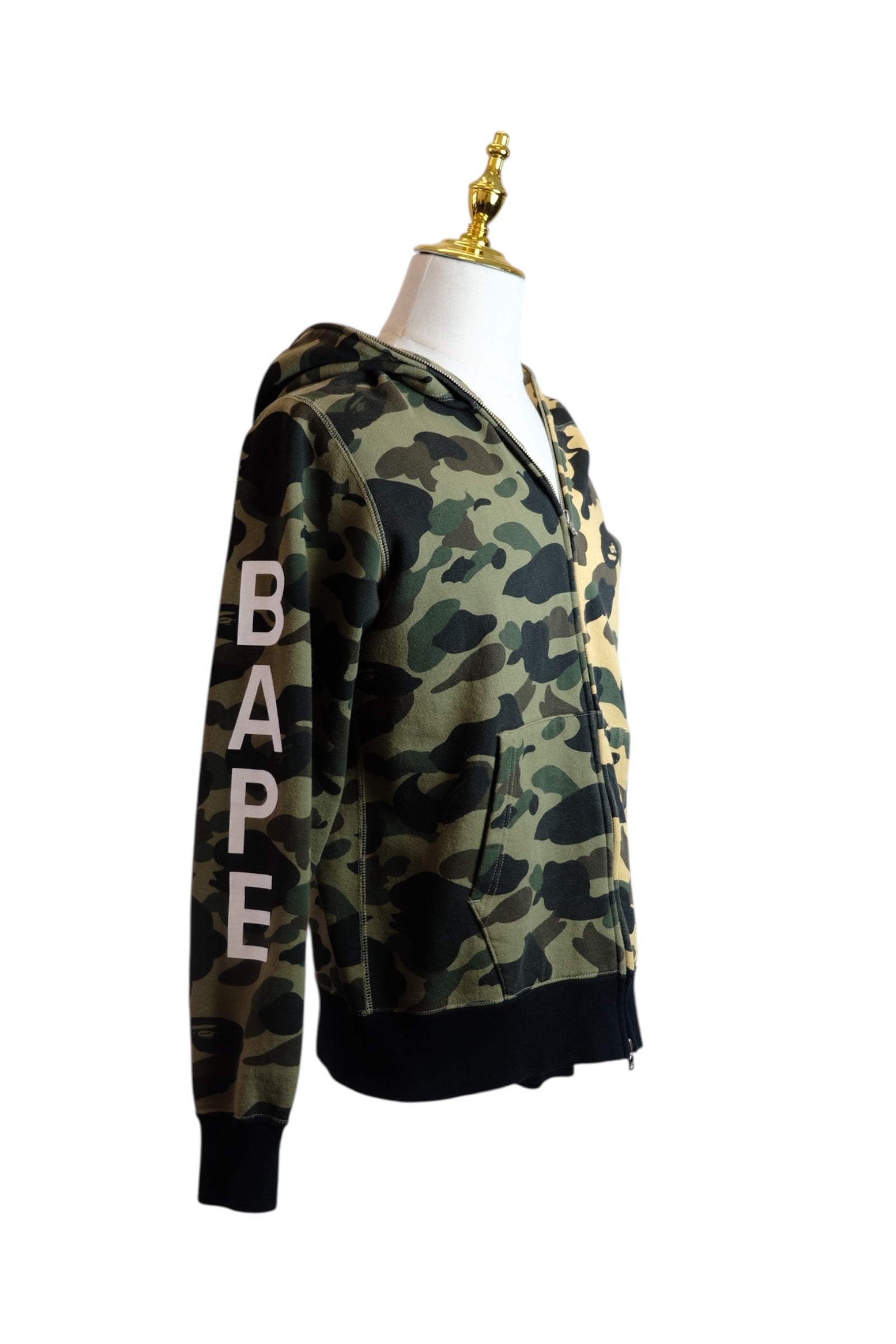 A BATHING APE 1st Camo Half Bape Full Zip Hoodie L