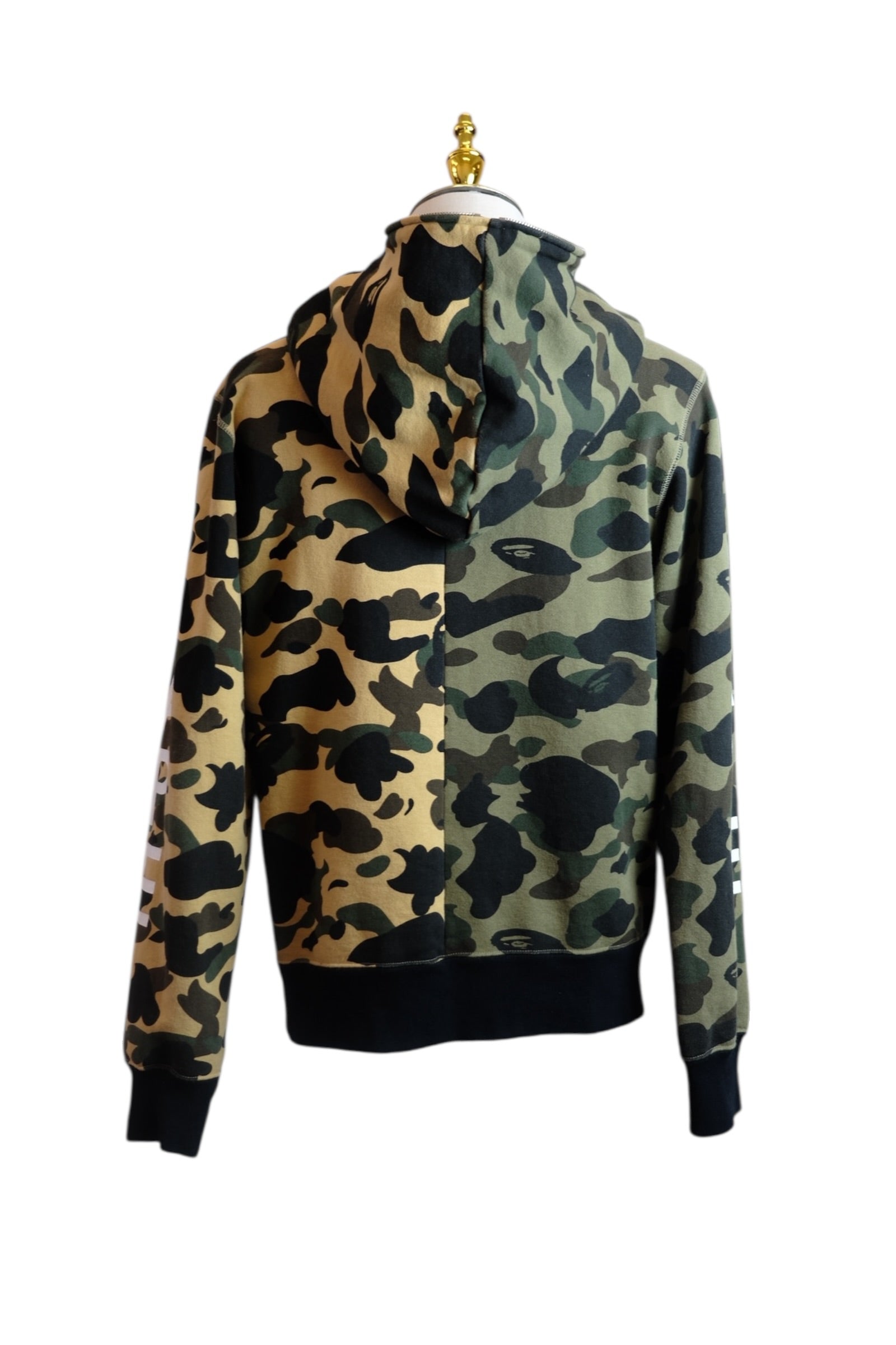 A BATHING APE 1st Camo Half Bape Full Zip Hoodie L