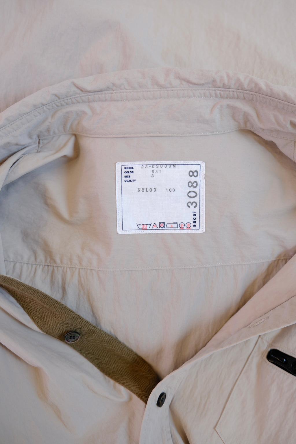 Sacai Shirt Beige Shirt 3(Like L)