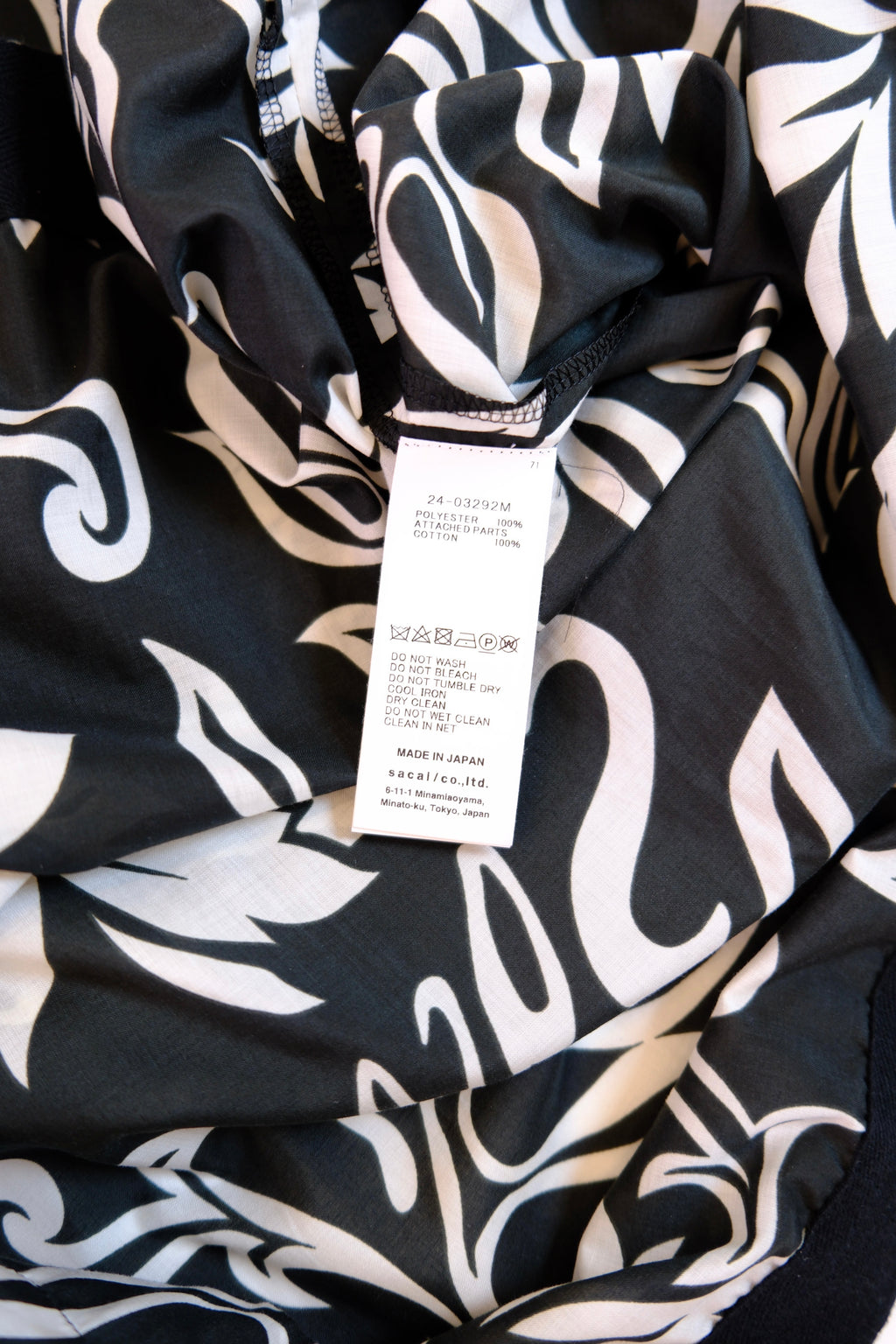 Sacai Floral Print Pullover Shirt SS24