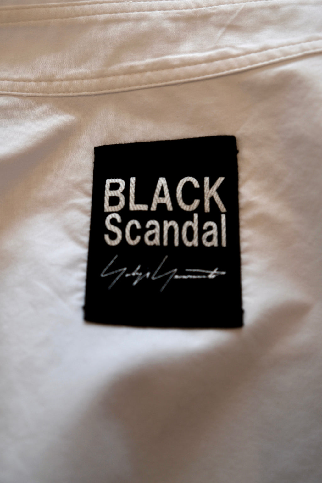 BLACK Scandal Yohji Yamamoto Calligraphy Print Shirt