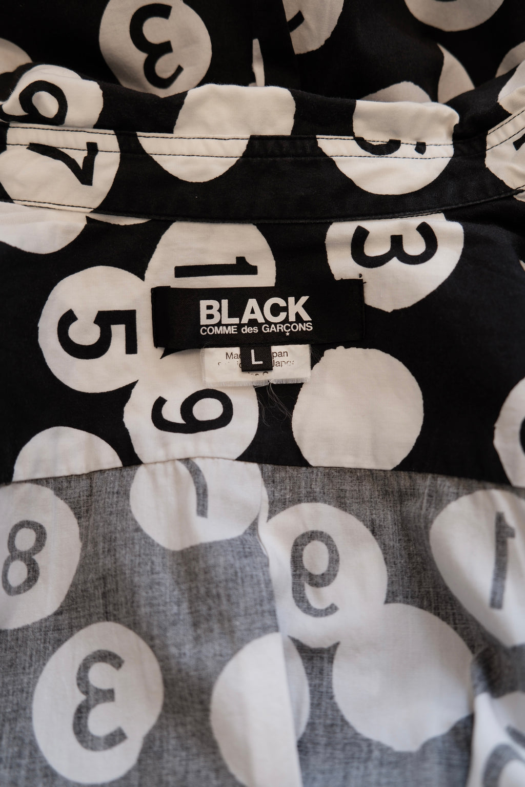 Black COMME des GARÇONS short-sleeve shirt L size  - Spring/Summer 2018 Collection