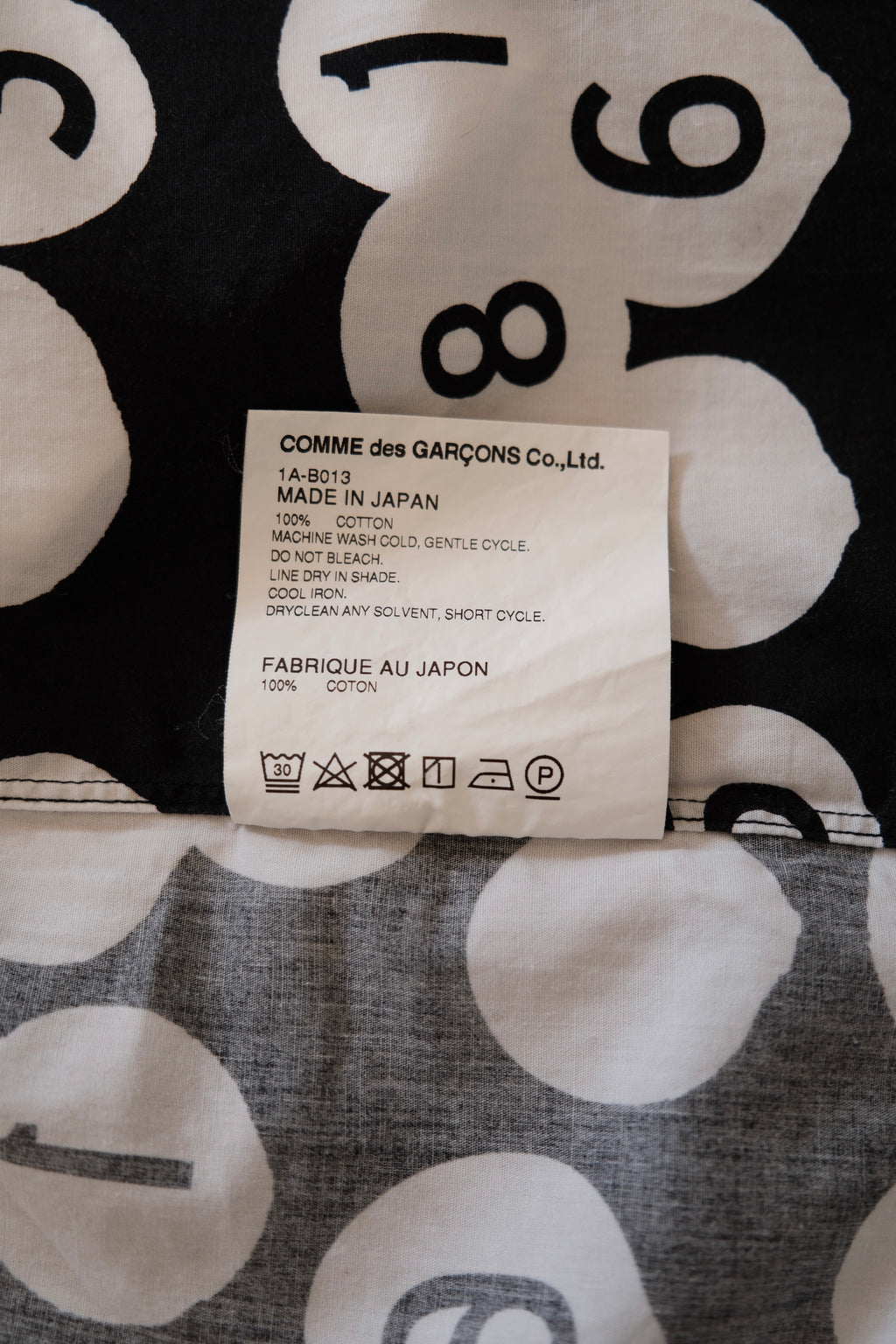Black COMME des GARÇONS short-sleeve shirt L size  - Spring/Summer 2018 Collection