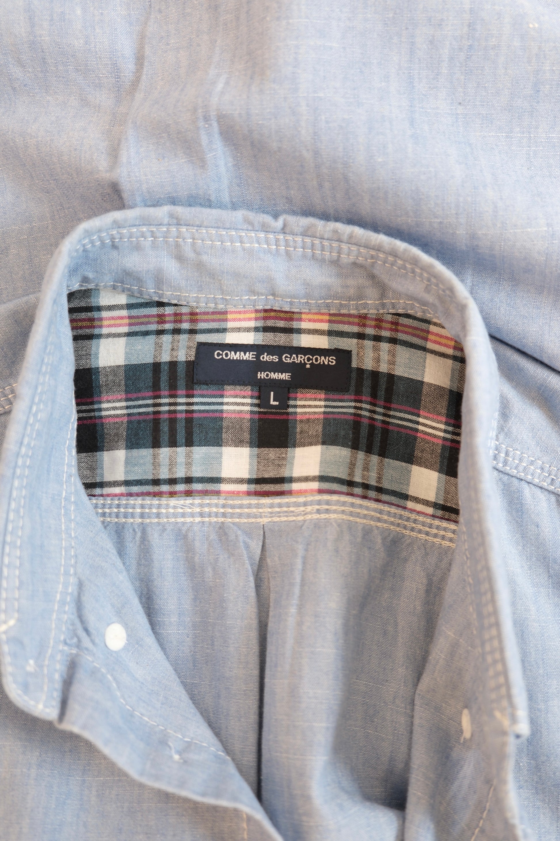 COMME des GARÇONS HOMME Short-Sleeve Shirt - Size L / SS2012