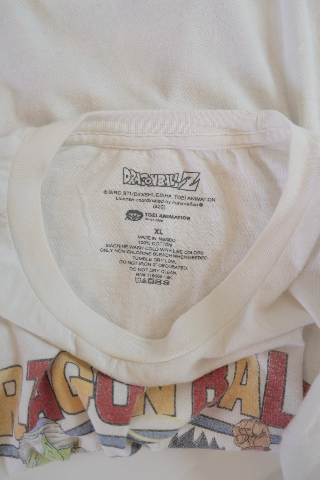 Dradon Ball Z T-shirt White        XL