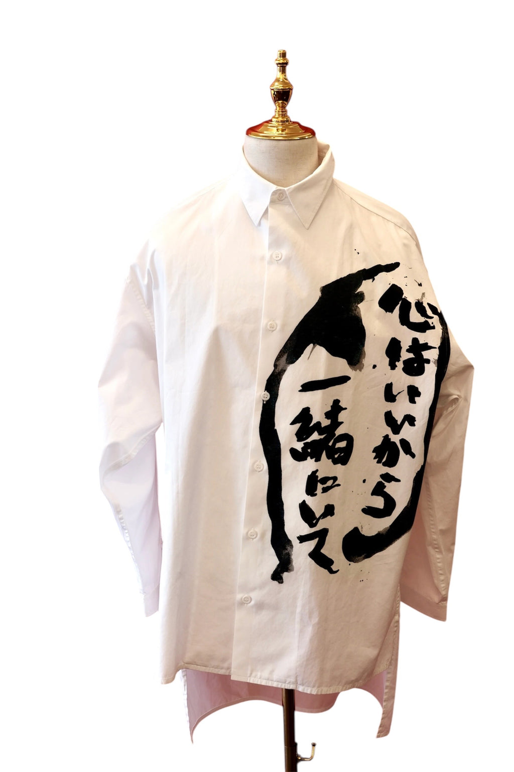 BLACK Scandal Yohji Yamamoto Calligraphy Print Shirt