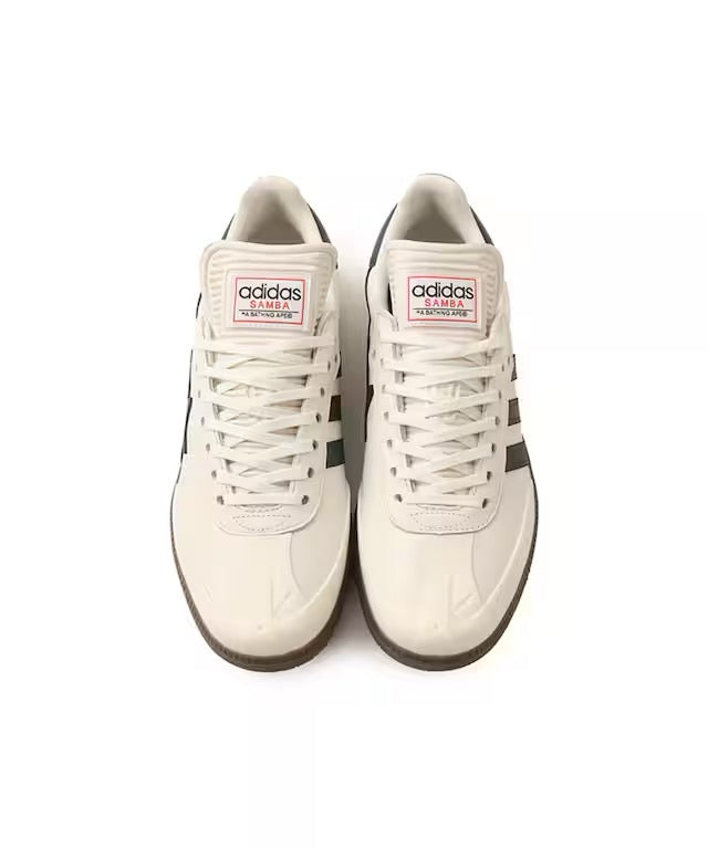 Adidas SAMBA BAPE OWHITE/SHAGRN/GUM4 Size: 26.5cm. Color: White