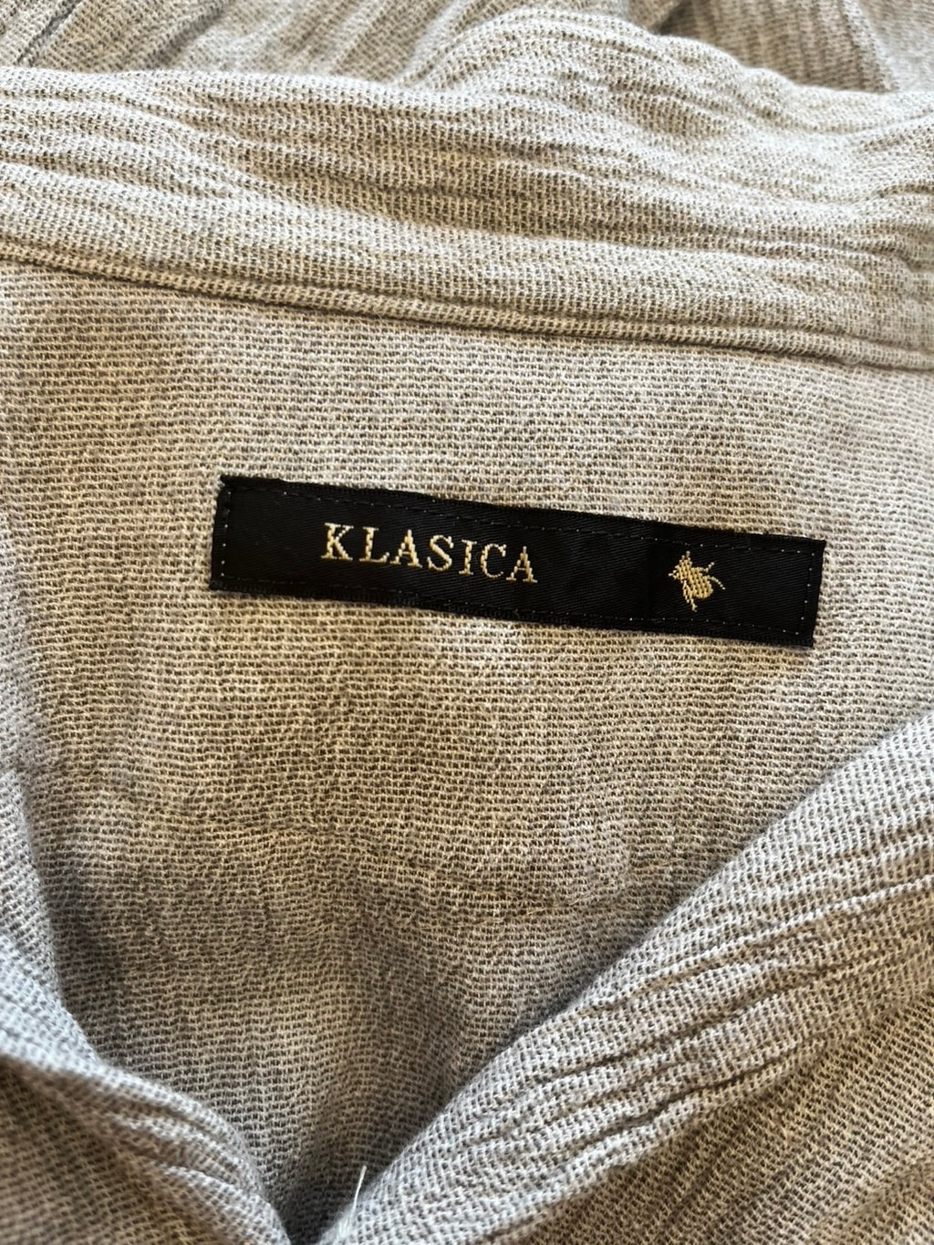 KLASICA Long Shirt in 100% Textured Cotton