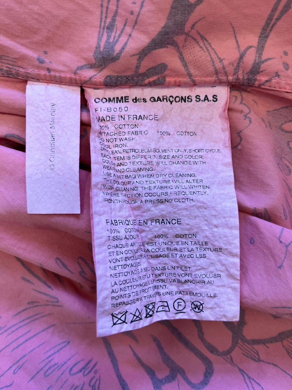 COMME des GARÇONS SHIRT – Pink Comic Graphic Short Sleeve Shirt