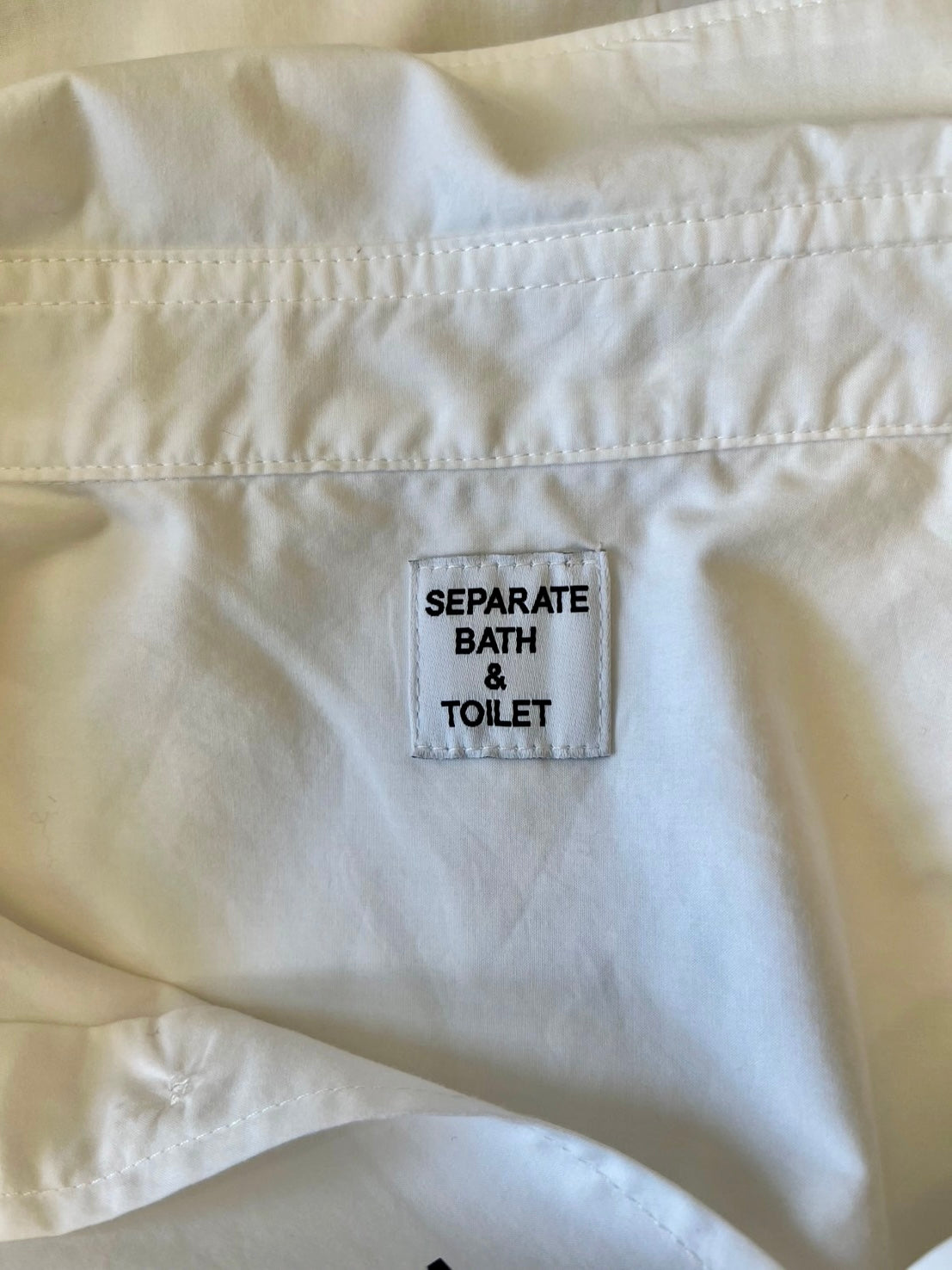 SEPARATE BATH & TOILET Oversized White Shirt