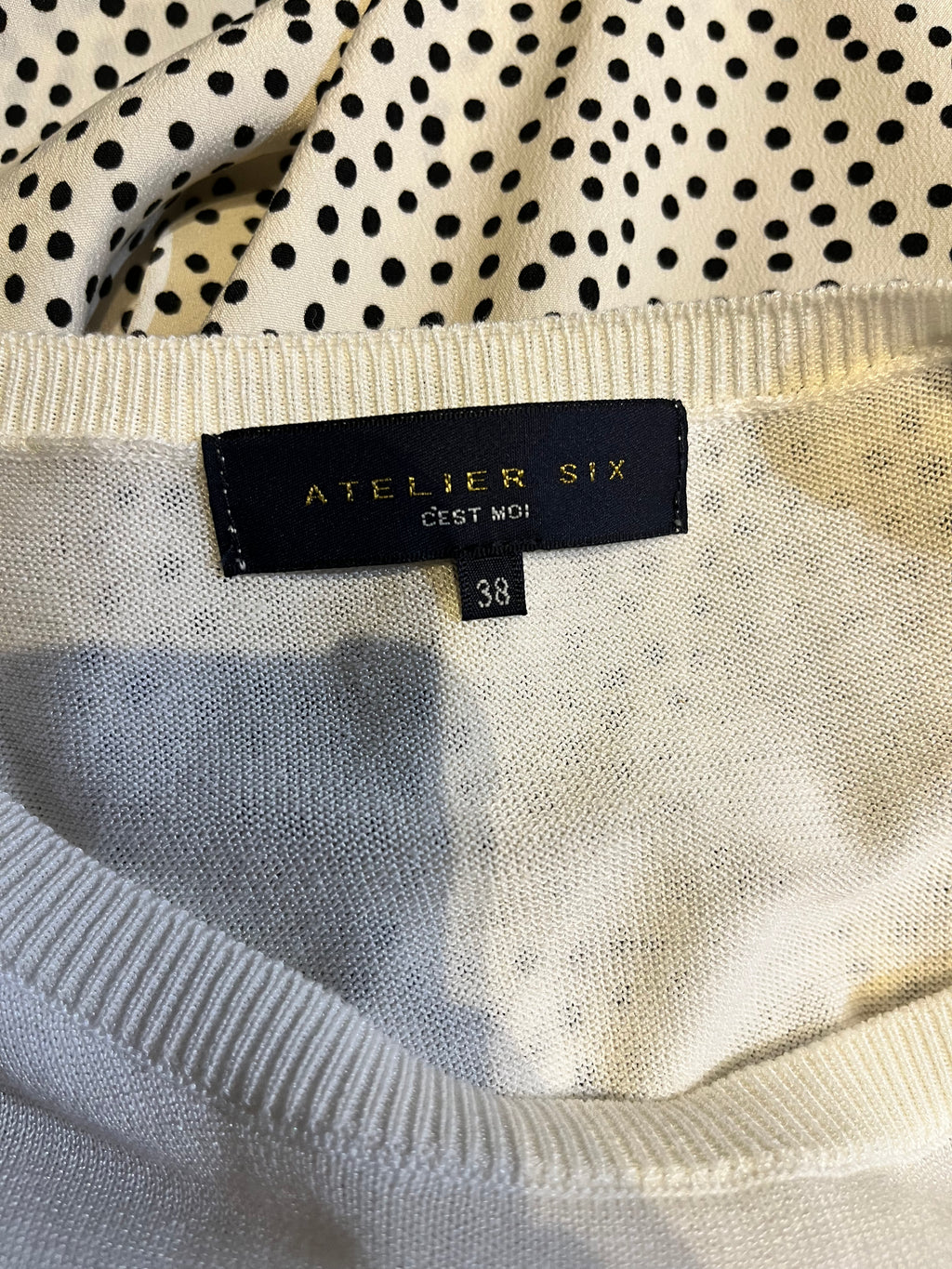 Atelier six Dress white and back dots