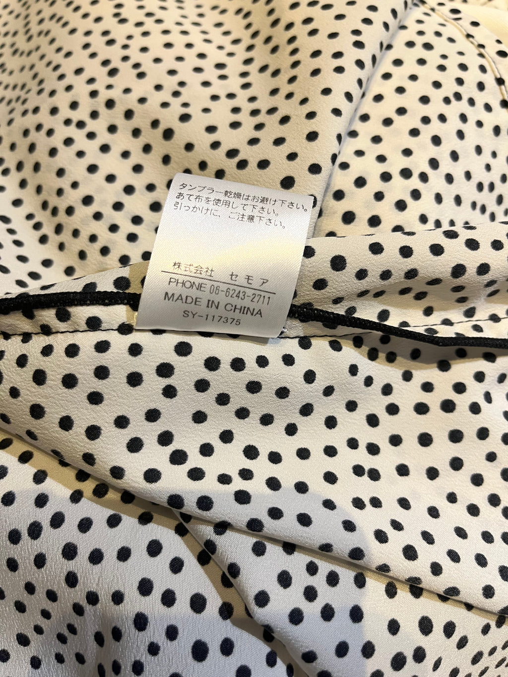 Atelier six Dress white and back dots