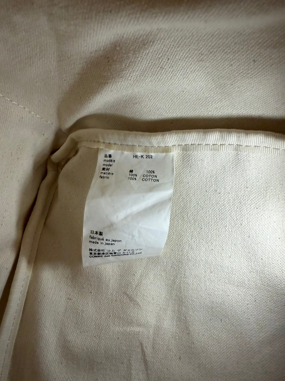 COMME des GARÇONS HOMME × PORTER Canvas Tote Bag Spring/Summer 2021 Collection