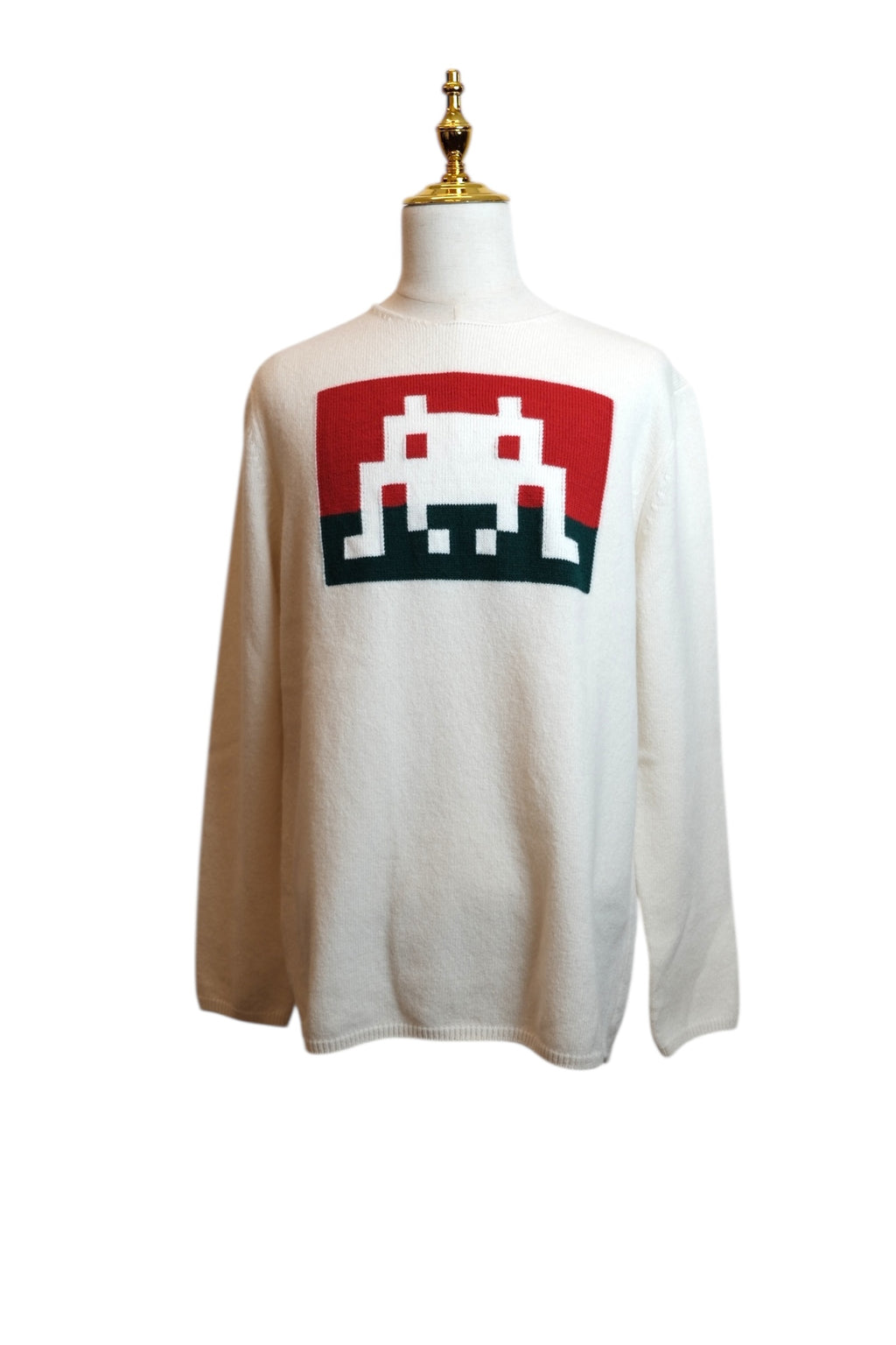 COMME des GARÇONS SHIRT × INVADER Collaboration Knit Sweater XL size - Autumn/Winter 2022 Collection