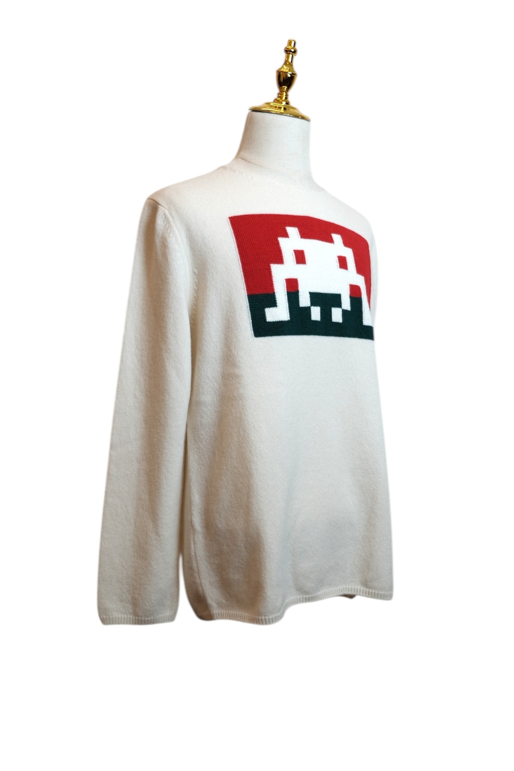 COMME des GARÇONS SHIRT × INVADER Collaboration Knit Sweater XL size - Autumn/Winter 2022 Collection