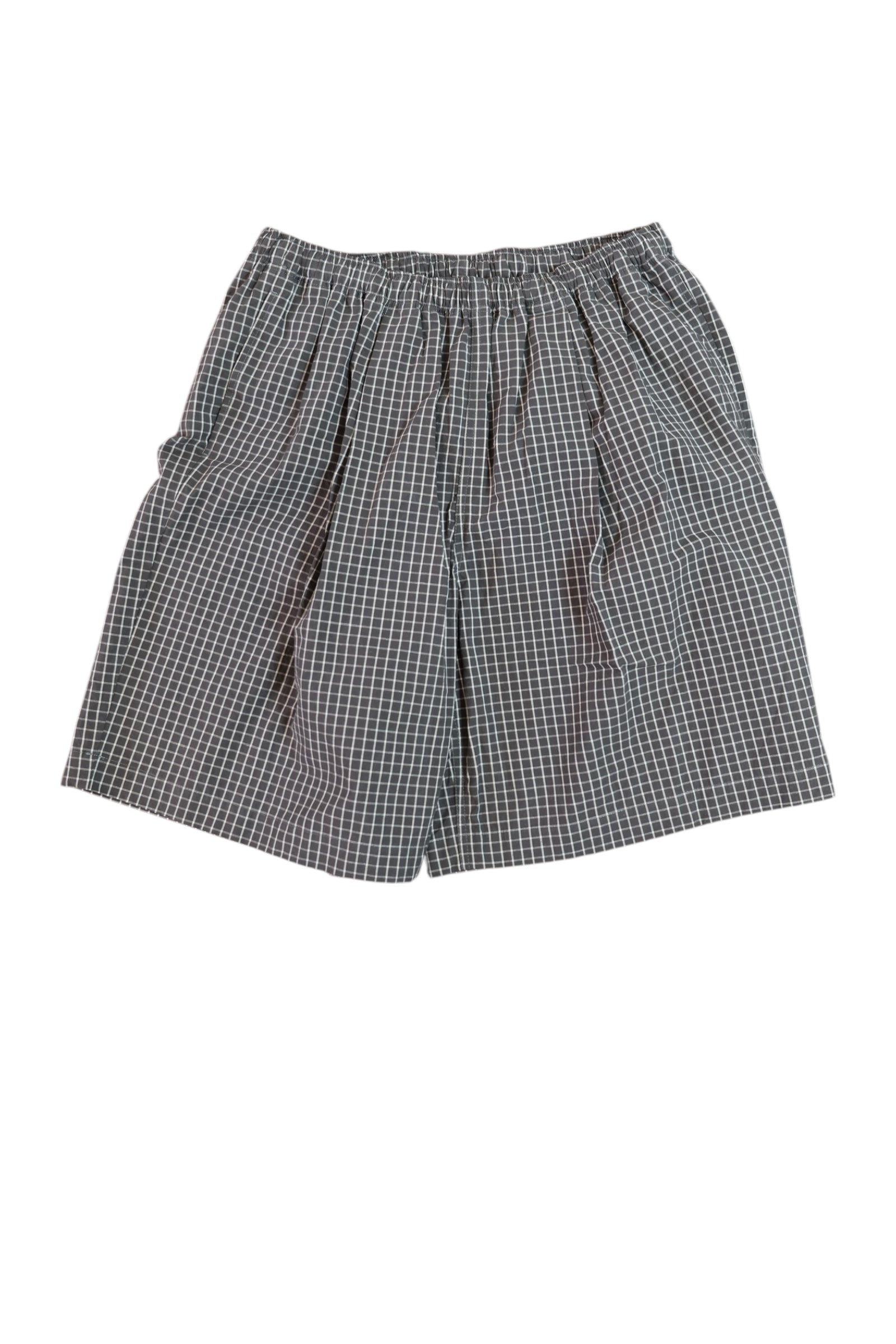 is-ness Plaid Short Pants Grey