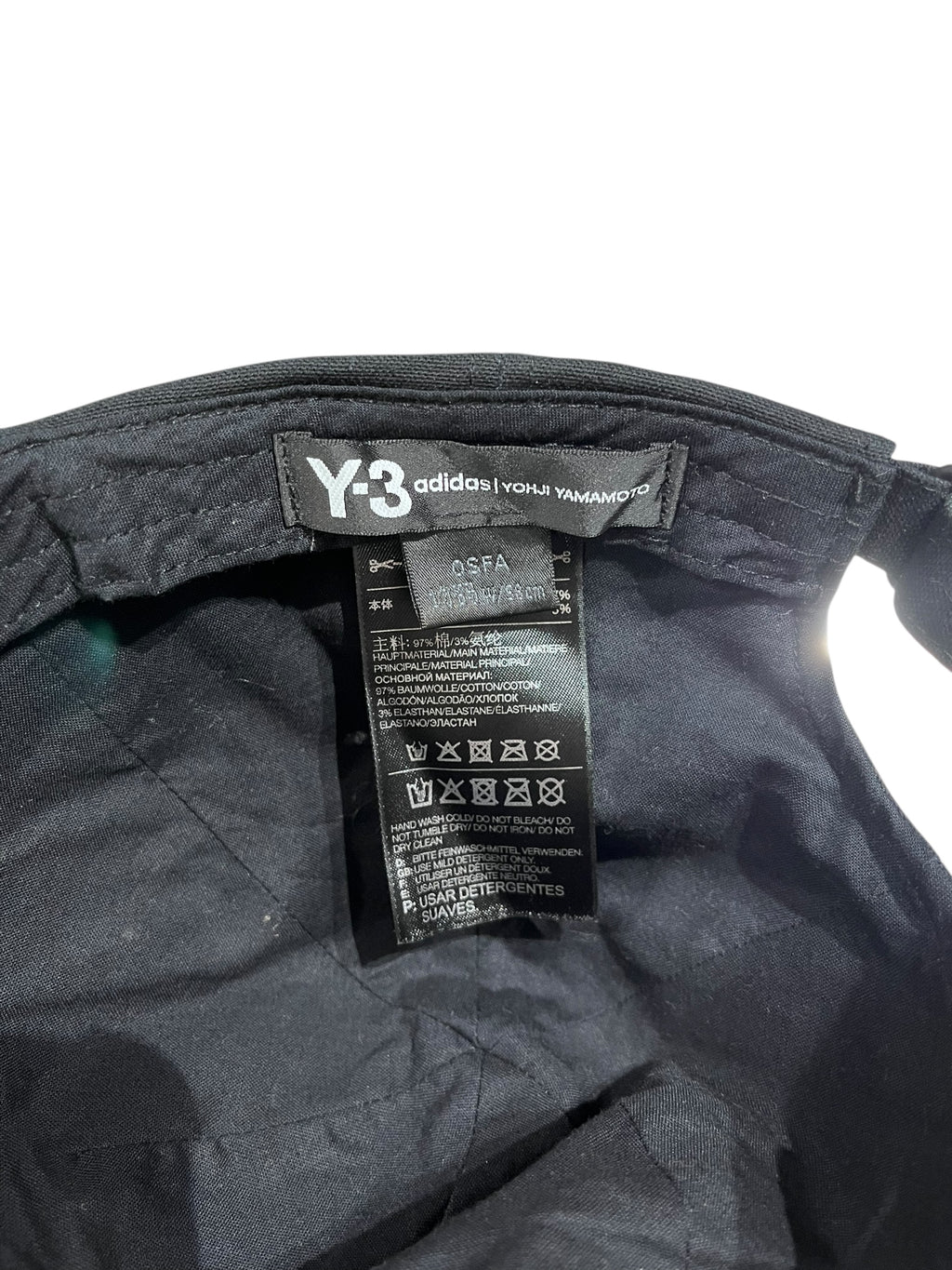 Y-3 Cap Black  Free Size