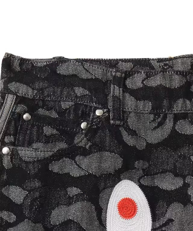 Adidas SHARK DENIM JORTS BAPE Size M
