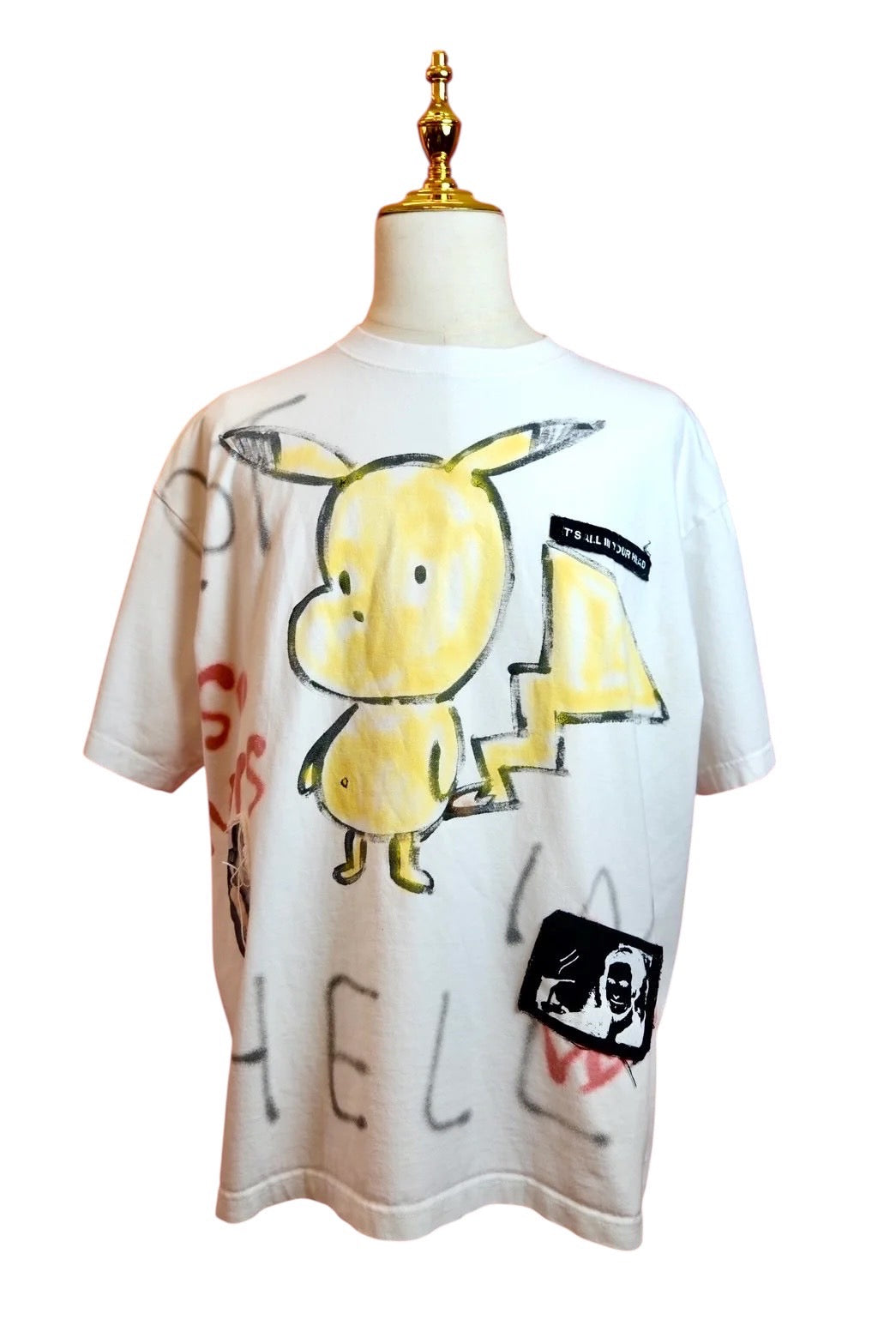 guernika – “Catch Me If You Can / Pikachu” Hand-Painted Art T-Shirt