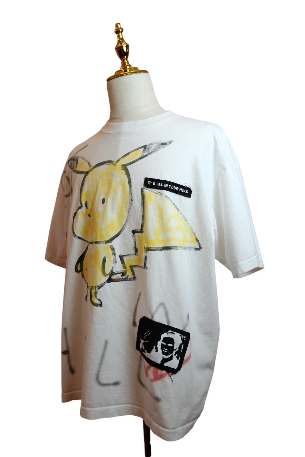 guernika – “Catch Me If You Can / Pikachu” Hand-Painted Art T-Shirt