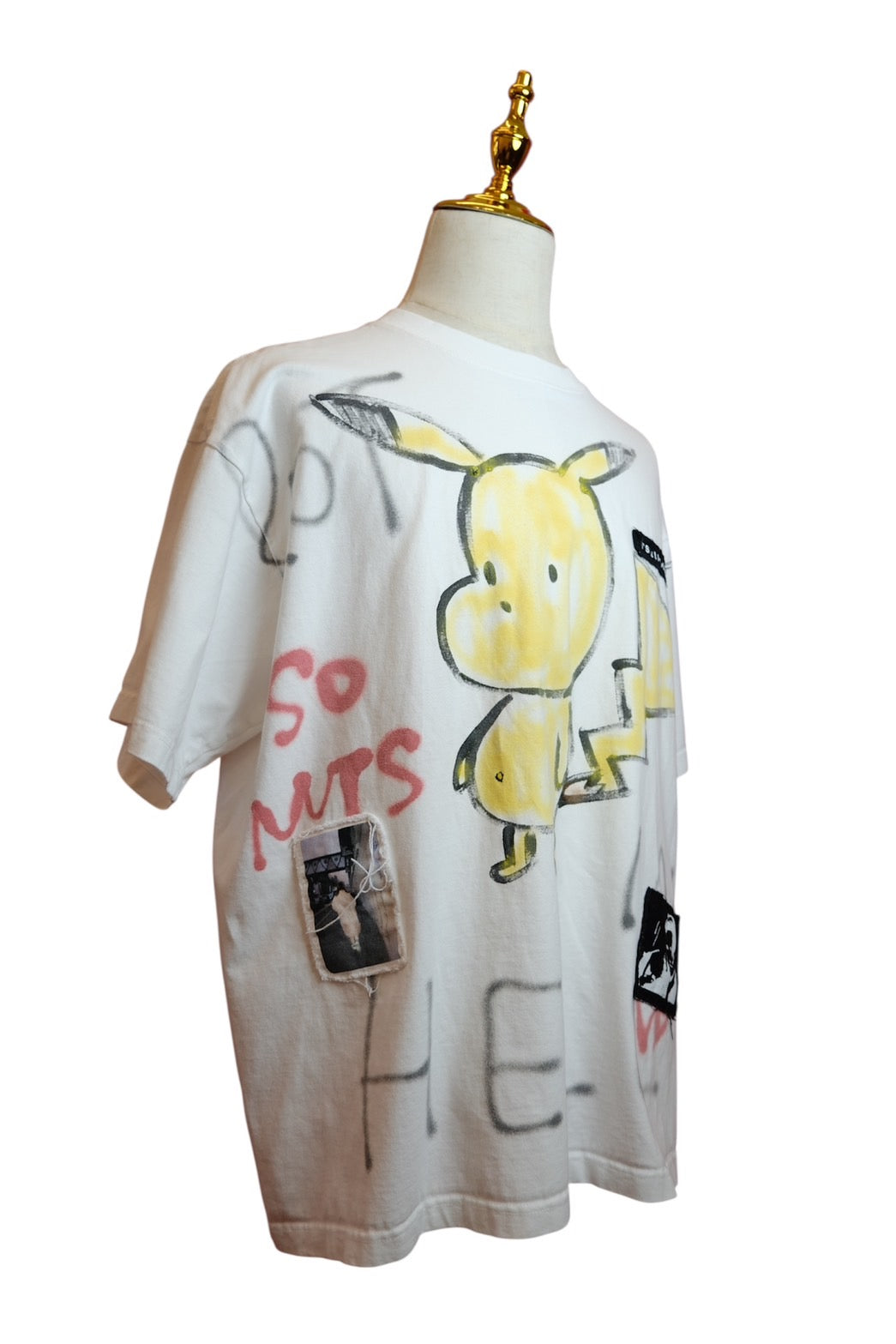 guernika – “Catch Me If You Can / Pikachu” Hand-Painted Art T-Shirt