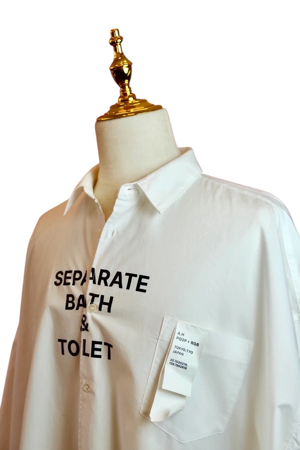 SEPARATE BATH & TOILET Oversized White Shirt