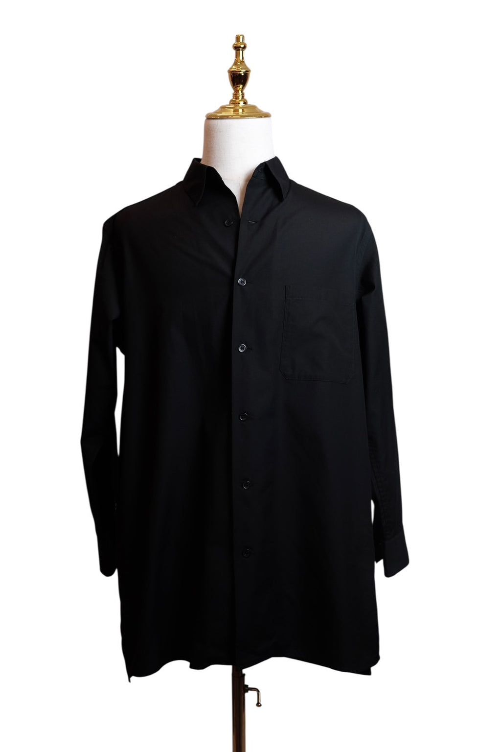 Yohji Yamamoto “power of the WHITE shirt” 2023 Spring/Summer Black Cotton Shirt