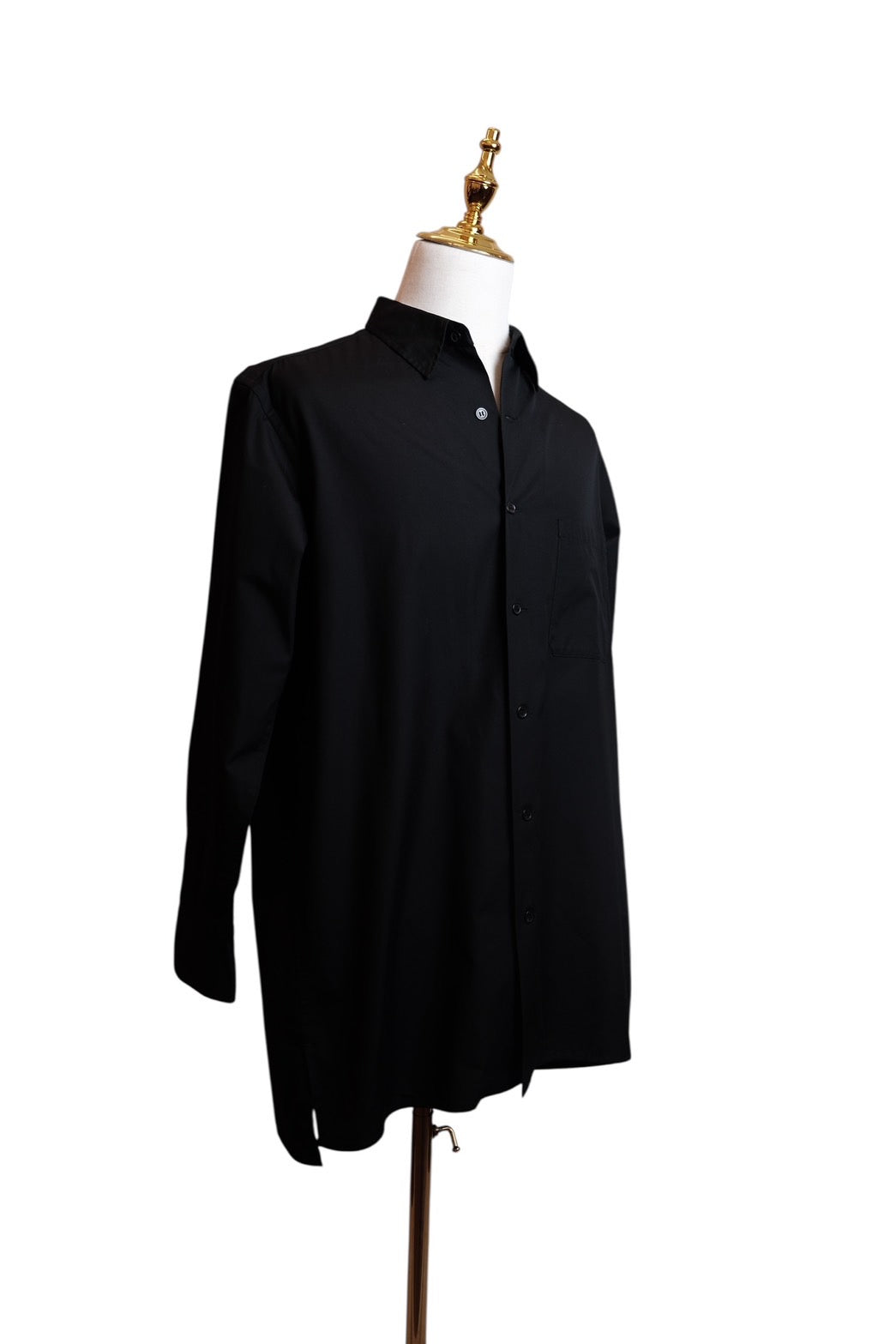 Yohji Yamamoto “power of the WHITE shirt” 2023 Spring/Summer Black Cotton Shirt