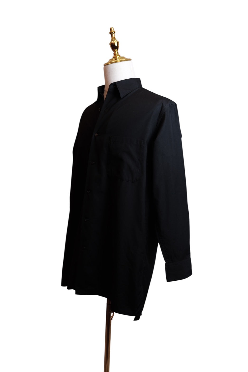 Yohji Yamamoto “power of the WHITE shirt” 2023 Spring/Summer Black Cotton Shirt
