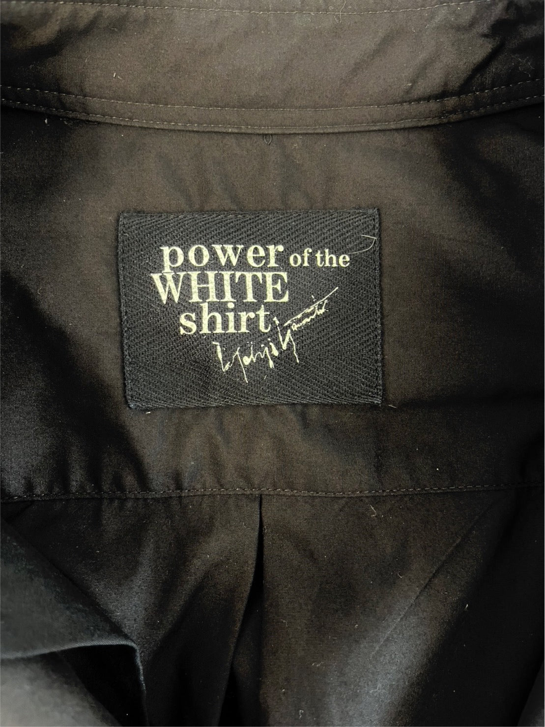 Yohji Yamamoto “power of the WHITE shirt” 2023 Spring/Summer Black Cotton Shirt