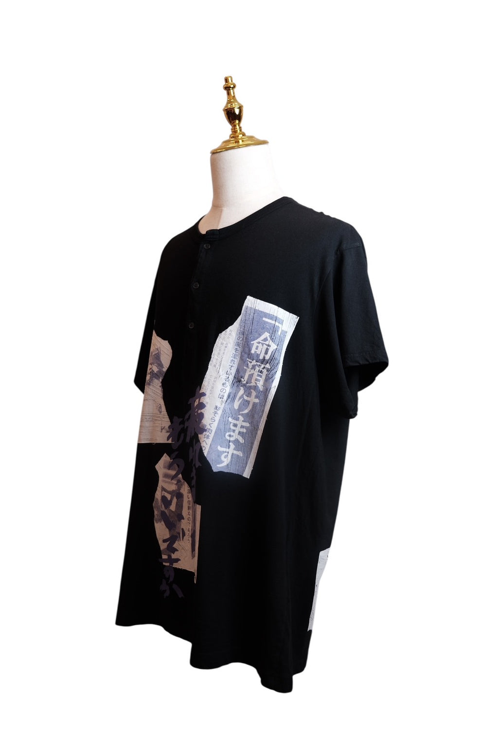 Yohji Yamamoto POUR HOMME 2019 Spring/Summer Graphic Henley T-Shirt