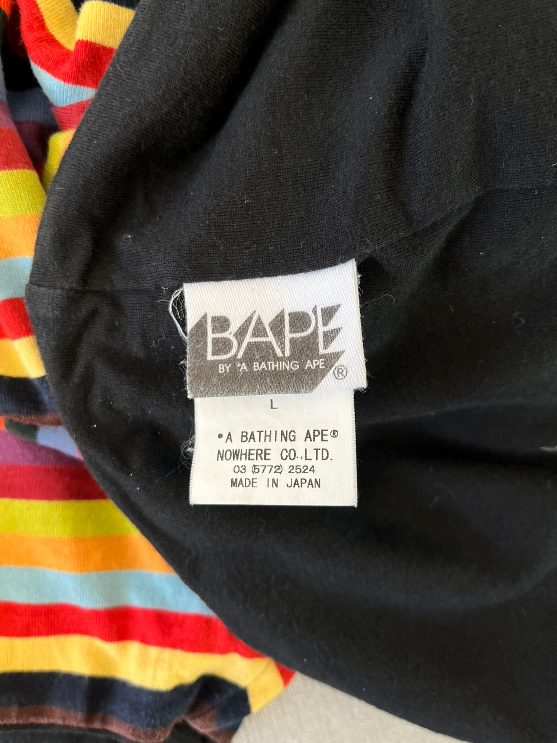 A BATHING APE Neon Logo Ape Head T-Shirt