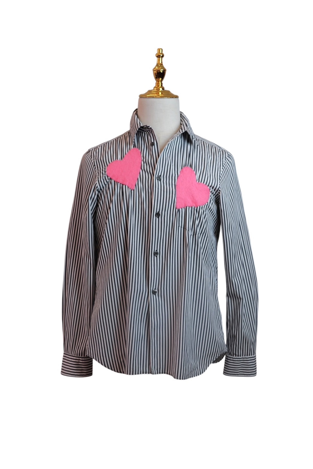Comme des Garçons SHIRT 2002 Autumn/Winter Pink Heart Stripe Shirt