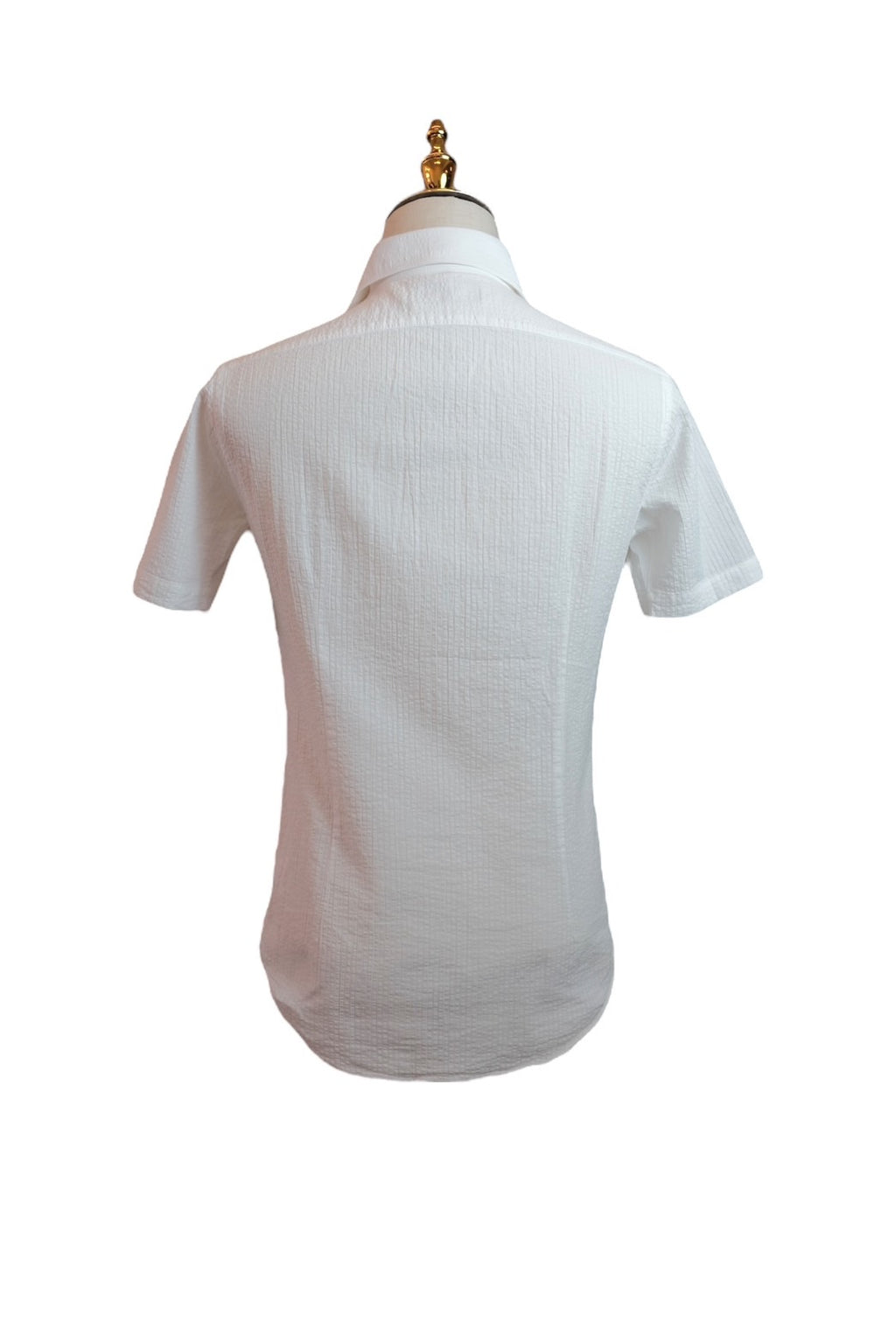 Maker’s Shirt Kamakura White Seersucker Short-Sleeve Shirt
