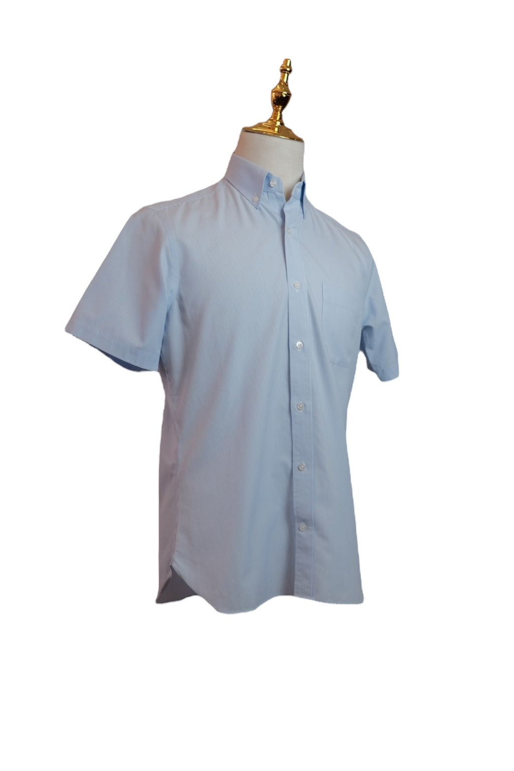 UNITED ARROWS Blue Striped Short-Sleeve Shirt