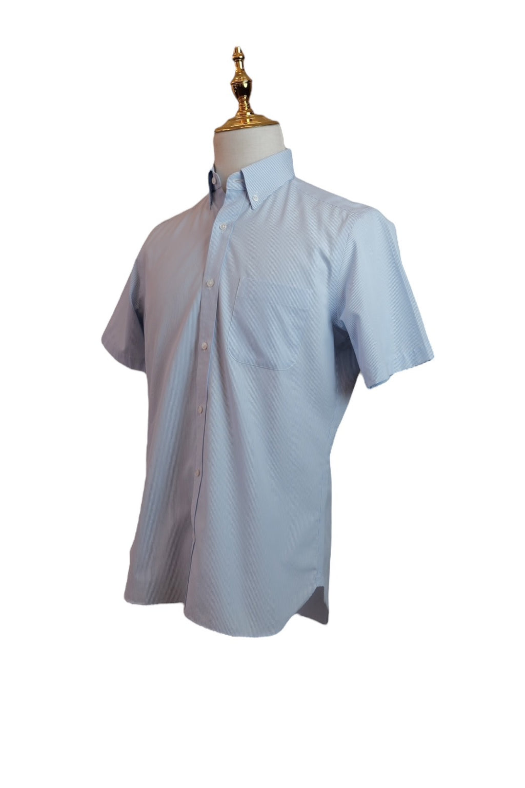 UNITED ARROWS Blue Striped Short-Sleeve Shirt