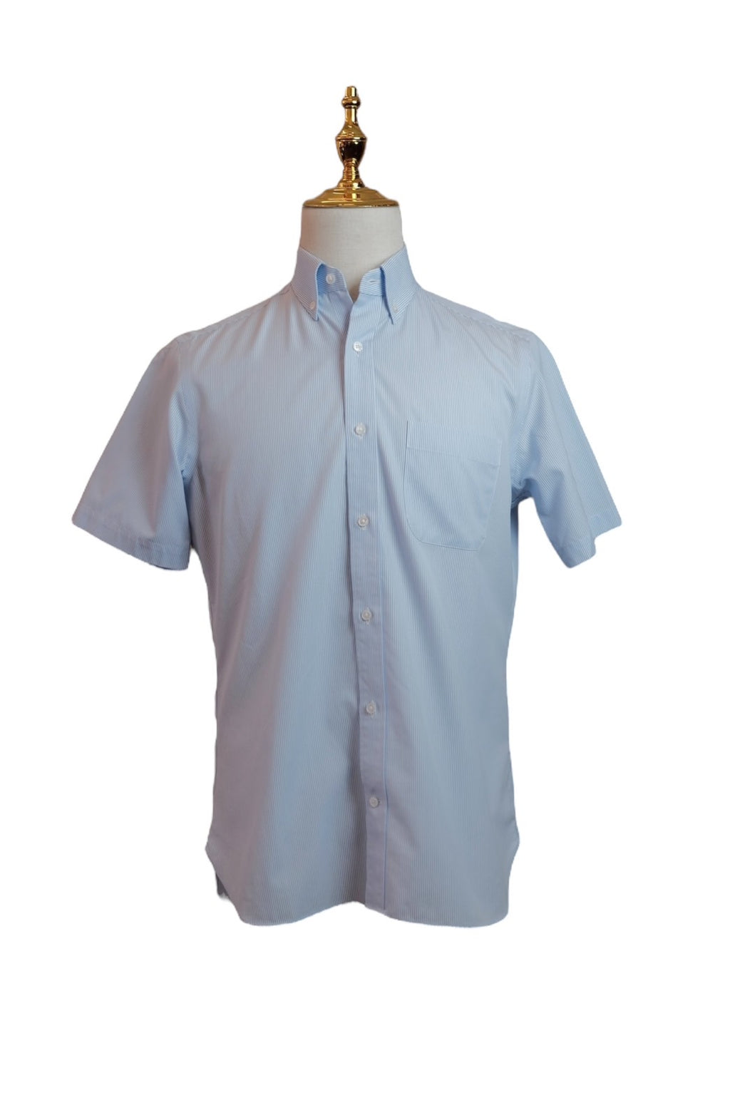 UNITED ARROWS Blue Striped Short-Sleeve Shirt