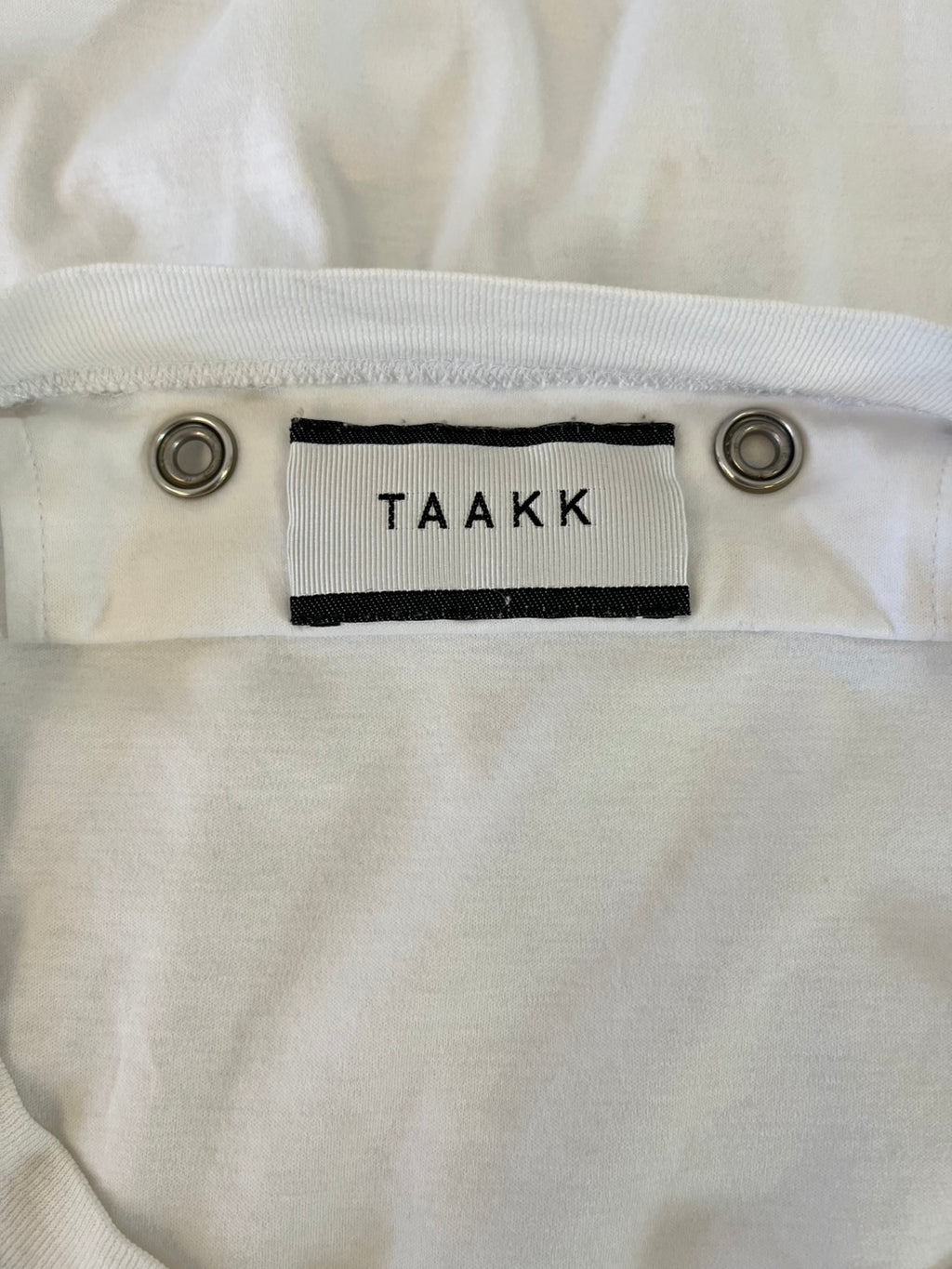 TAAKK Eyelet Detail Oversized White T-Shirt