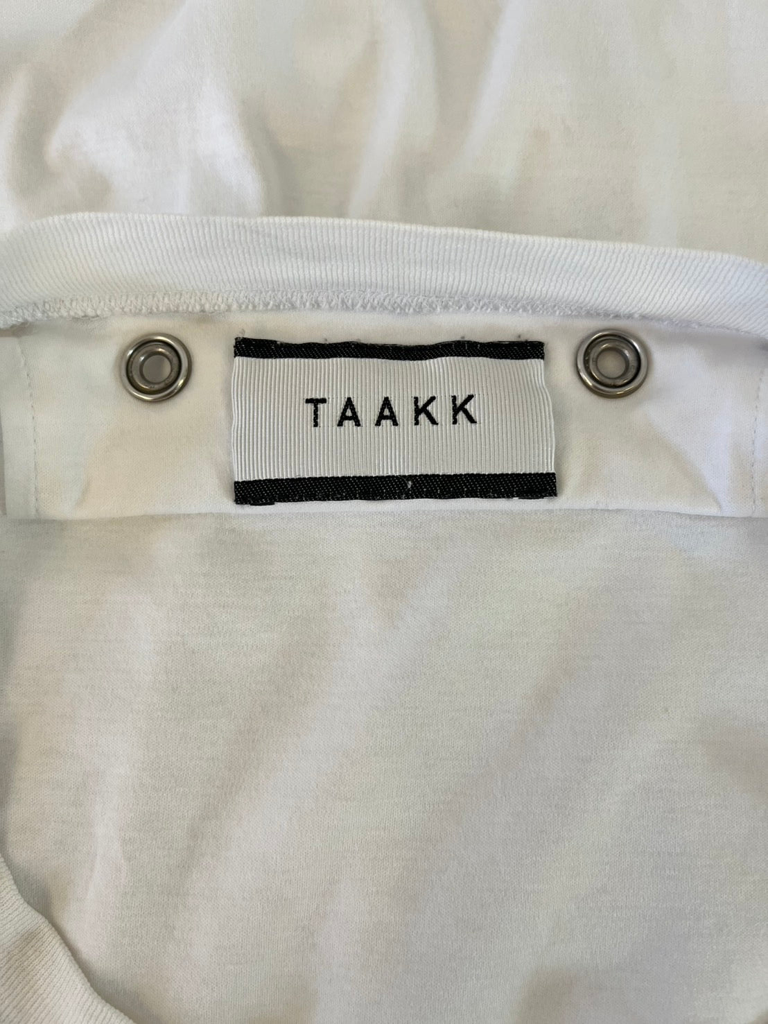 TAAKK Eyelet Detail Oversized White T-Shirt