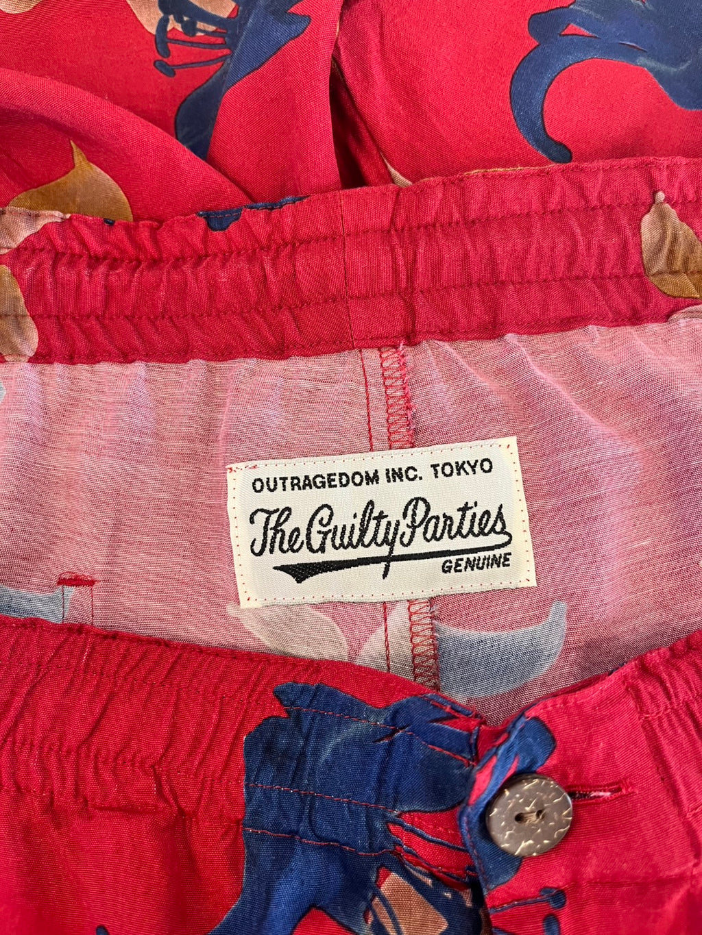 WACKO MARIA “The Guilty Parties” Floral Print Rayon Shorts