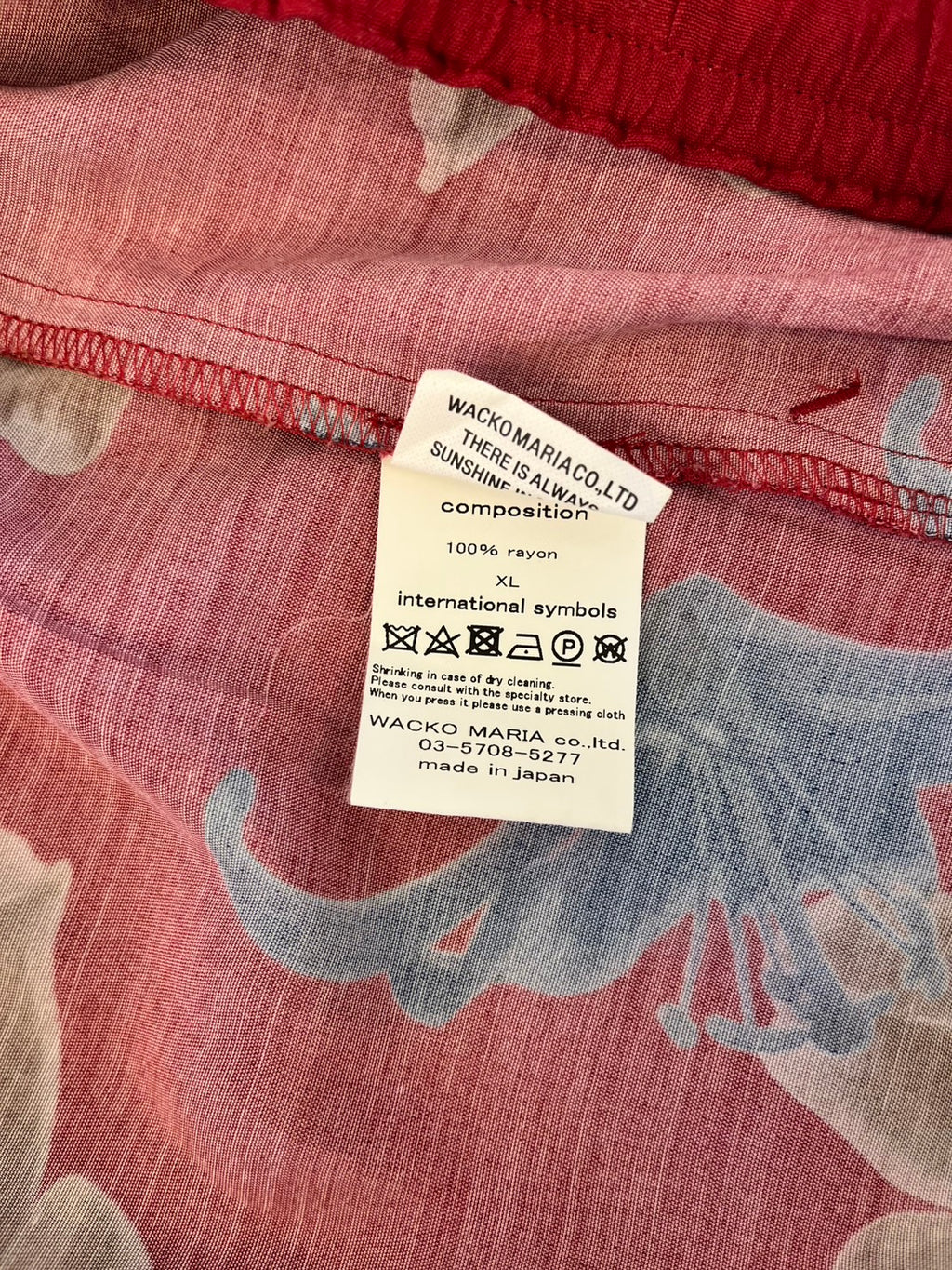 WACKO MARIA “The Guilty Parties” Floral Print Rayon Shorts